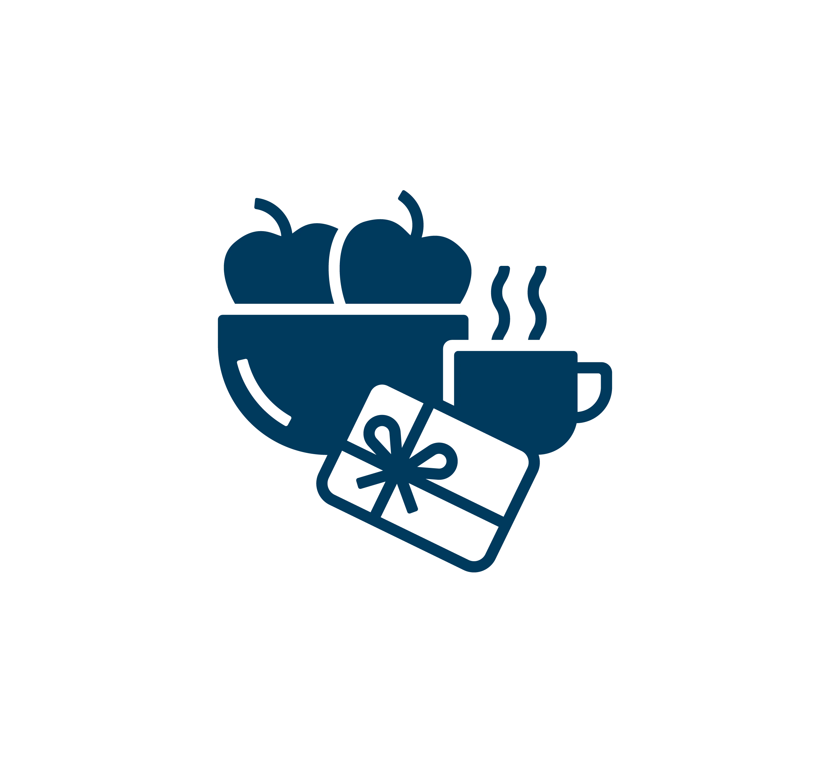 tea, cup, gift, blue, presentation