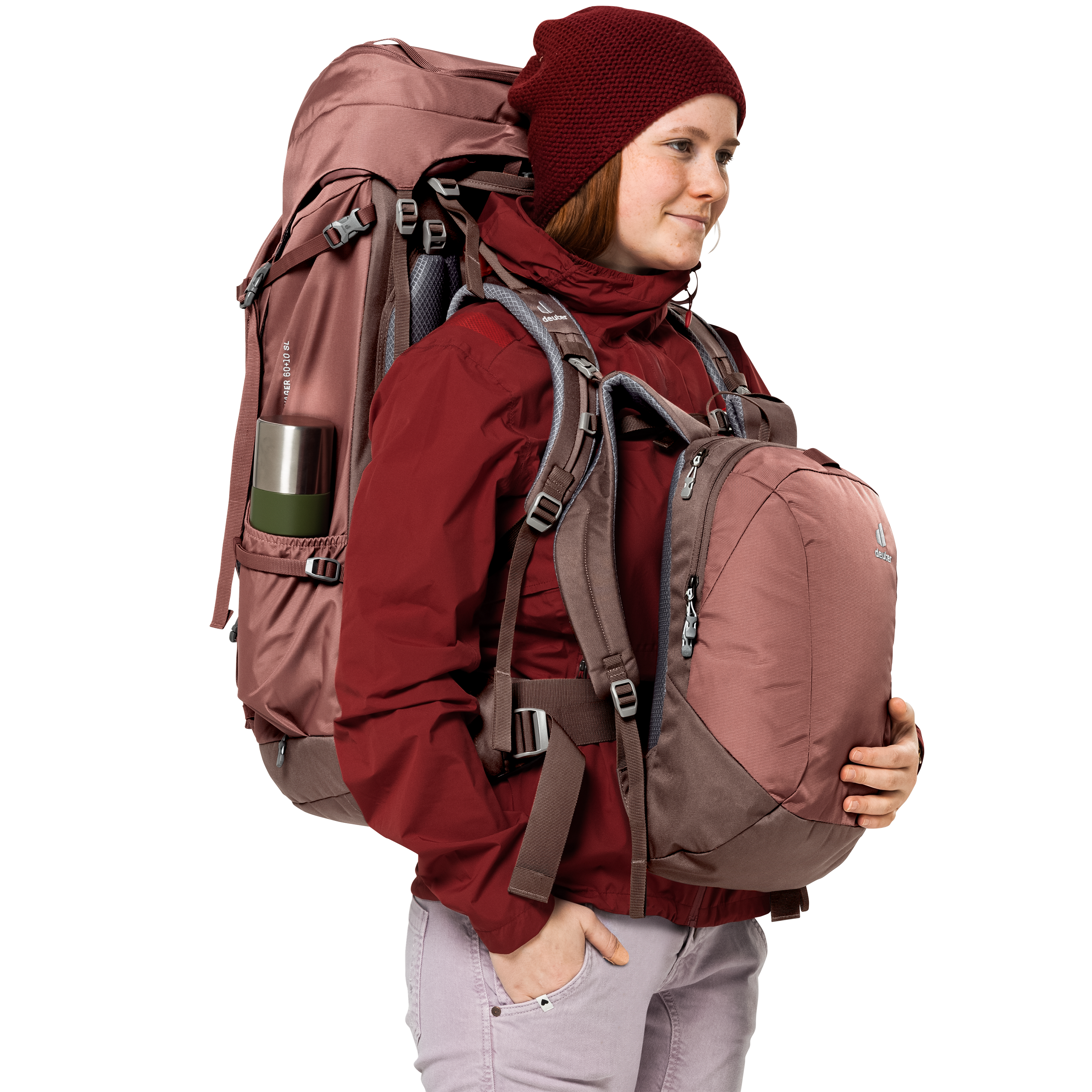 Voyager 60+10 SL - Travel backpacks - caspia raisin
