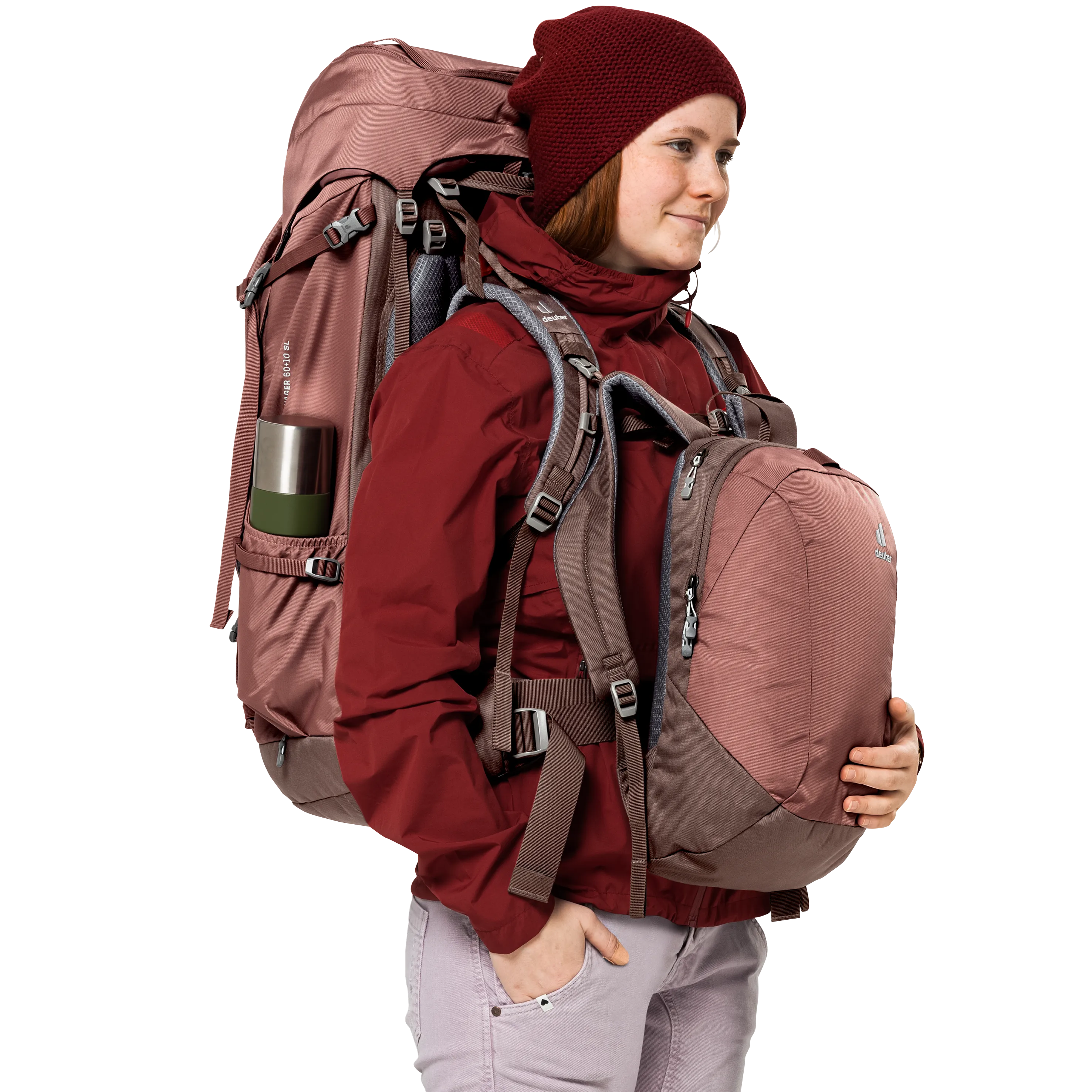 Voyager 60+10 SL - Travel backpacks - caspia raisin