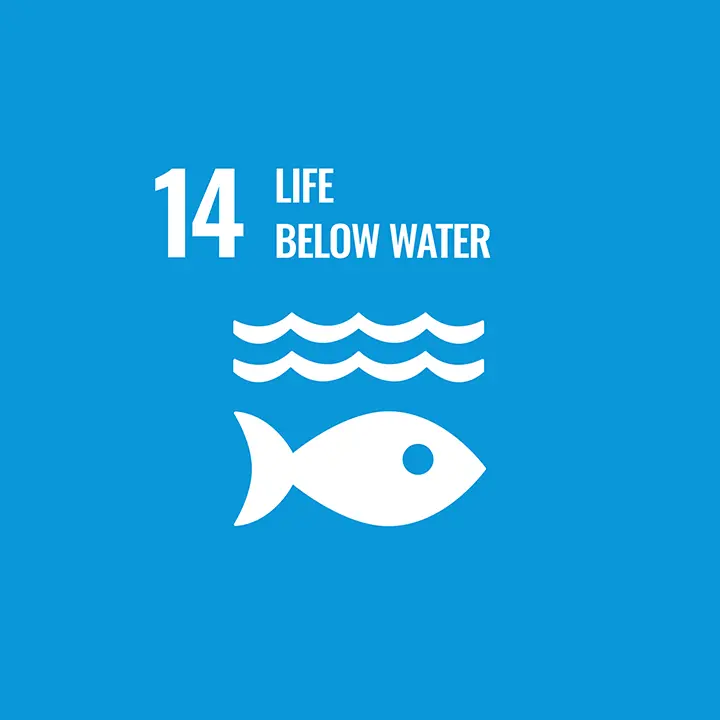 sdg_angepasst fr deuter_0011_E-WEB-Goal-14 life below water, fish icon, waves, sustainable development goal, sdg14