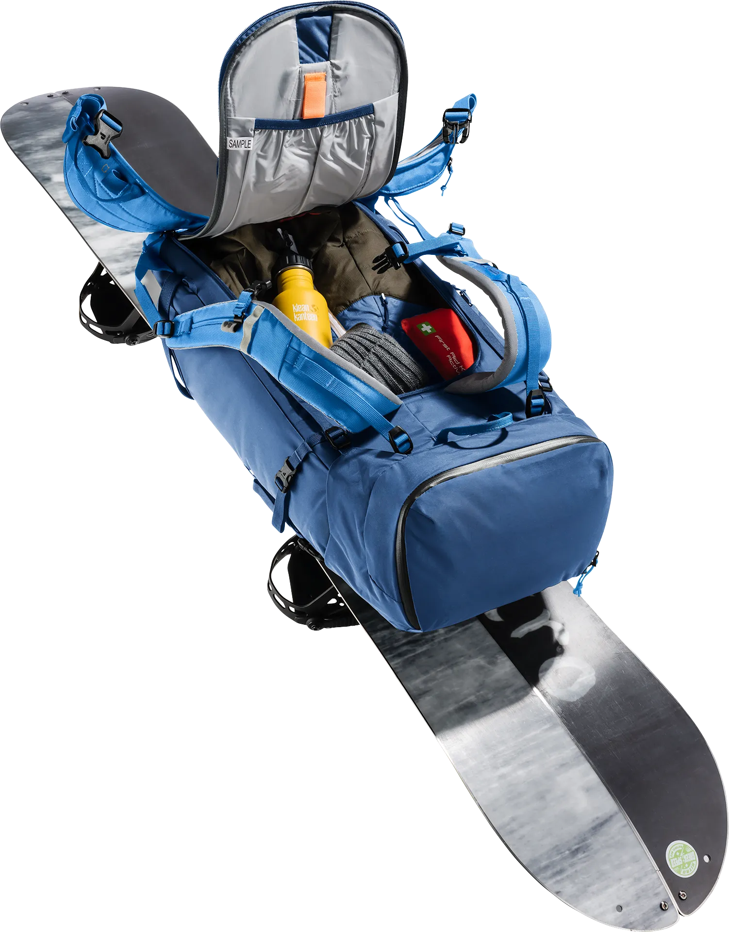 Outdoors, Nature, snowboard, backpack, hydration bottle, gear, pocketed