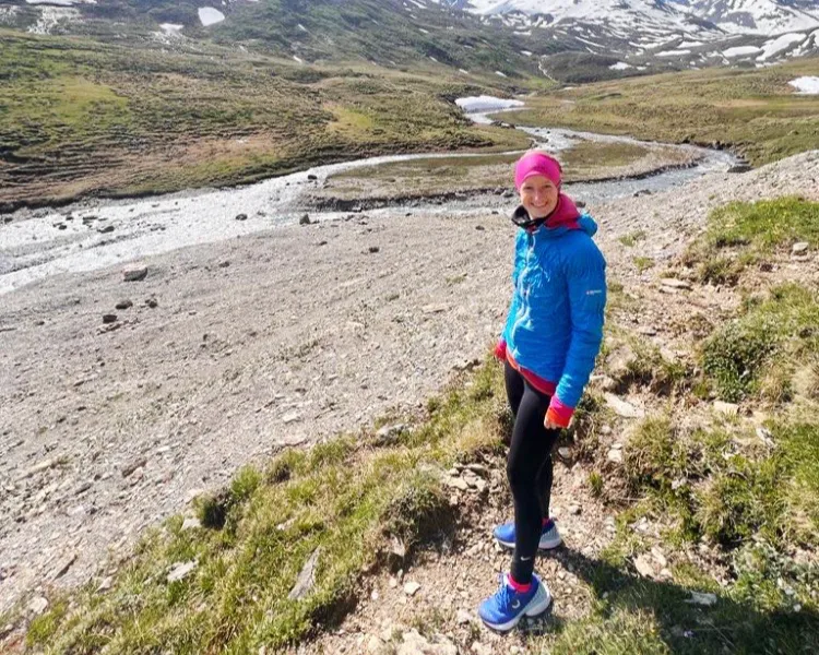 hiking, outdoor, jacket, blue, athletic shoes