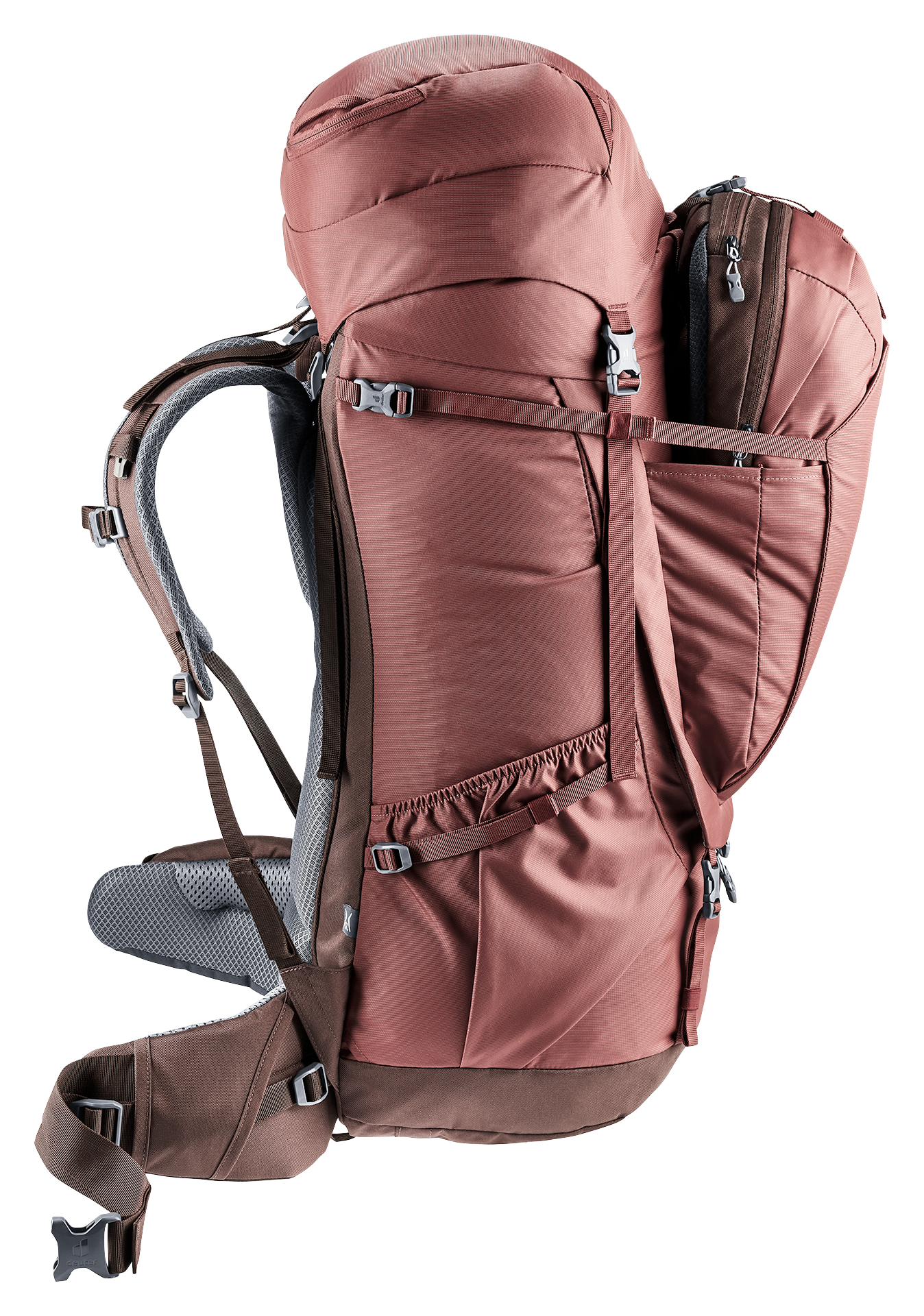 Bag, Backpack, backpack, hiking, external frame, brown, padded shoulder strap