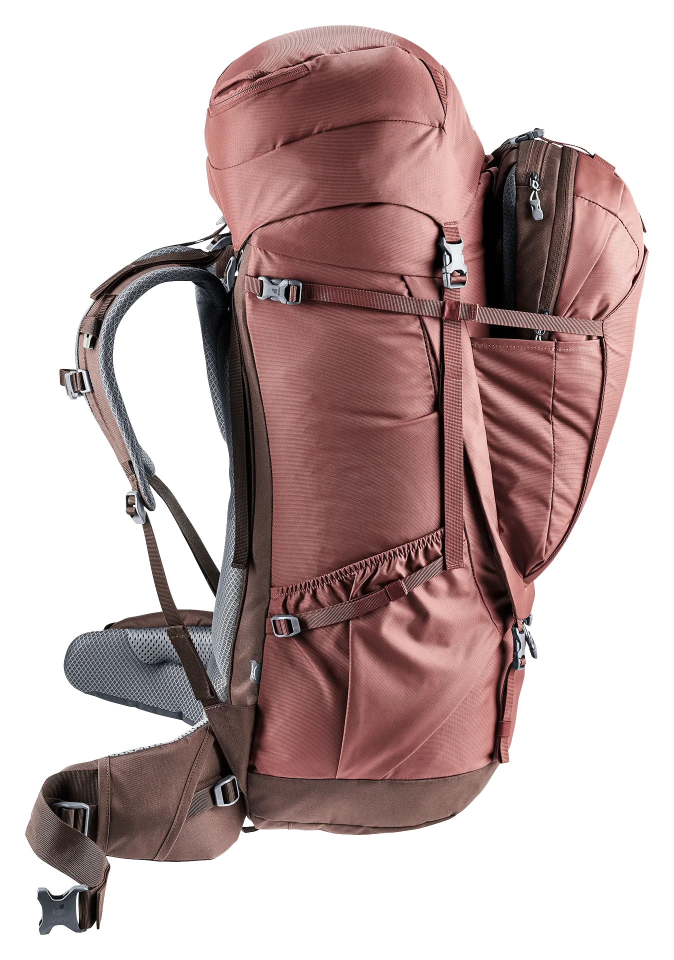 Bag, Backpack, backpack, hiking, external frame, brown, padded shoulder strap