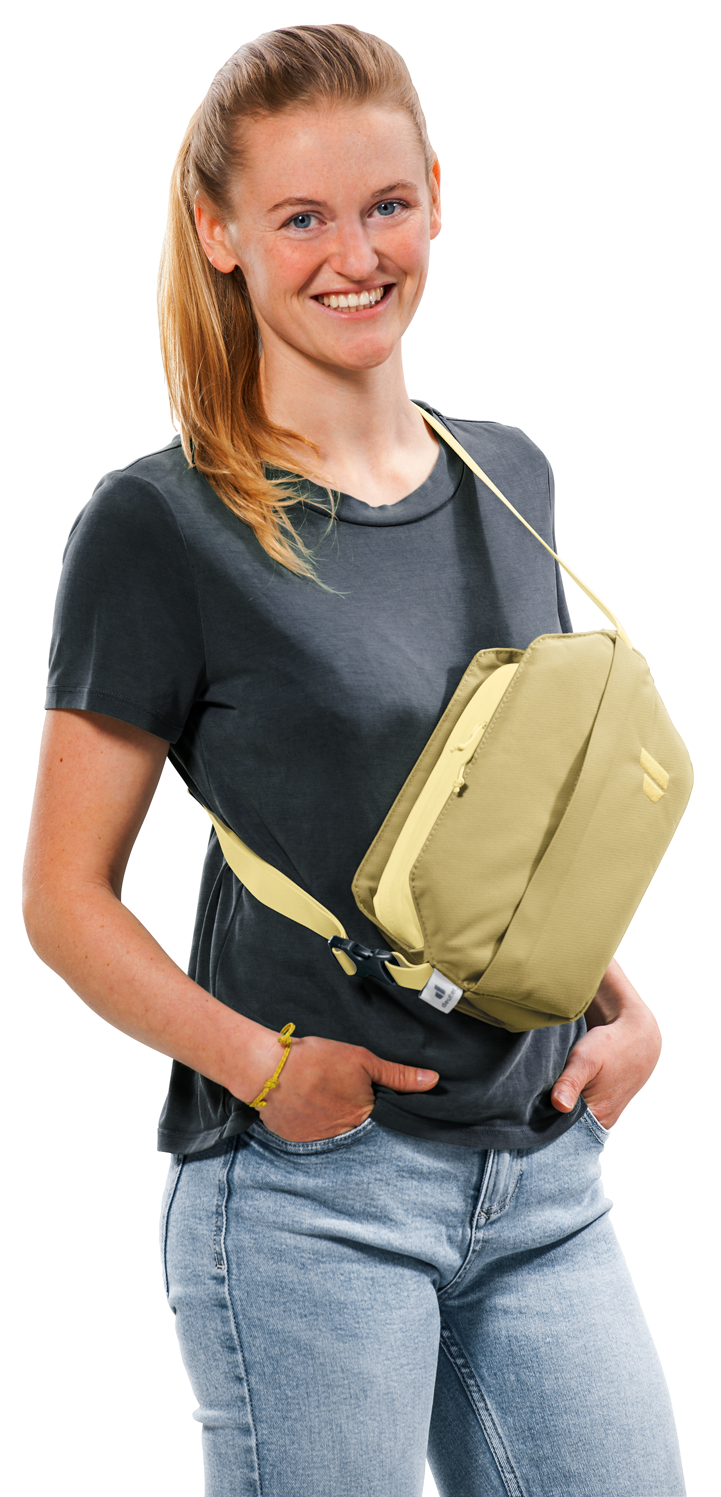 crossbody bag, fanny pack, waist bag, beige, adjustable strap