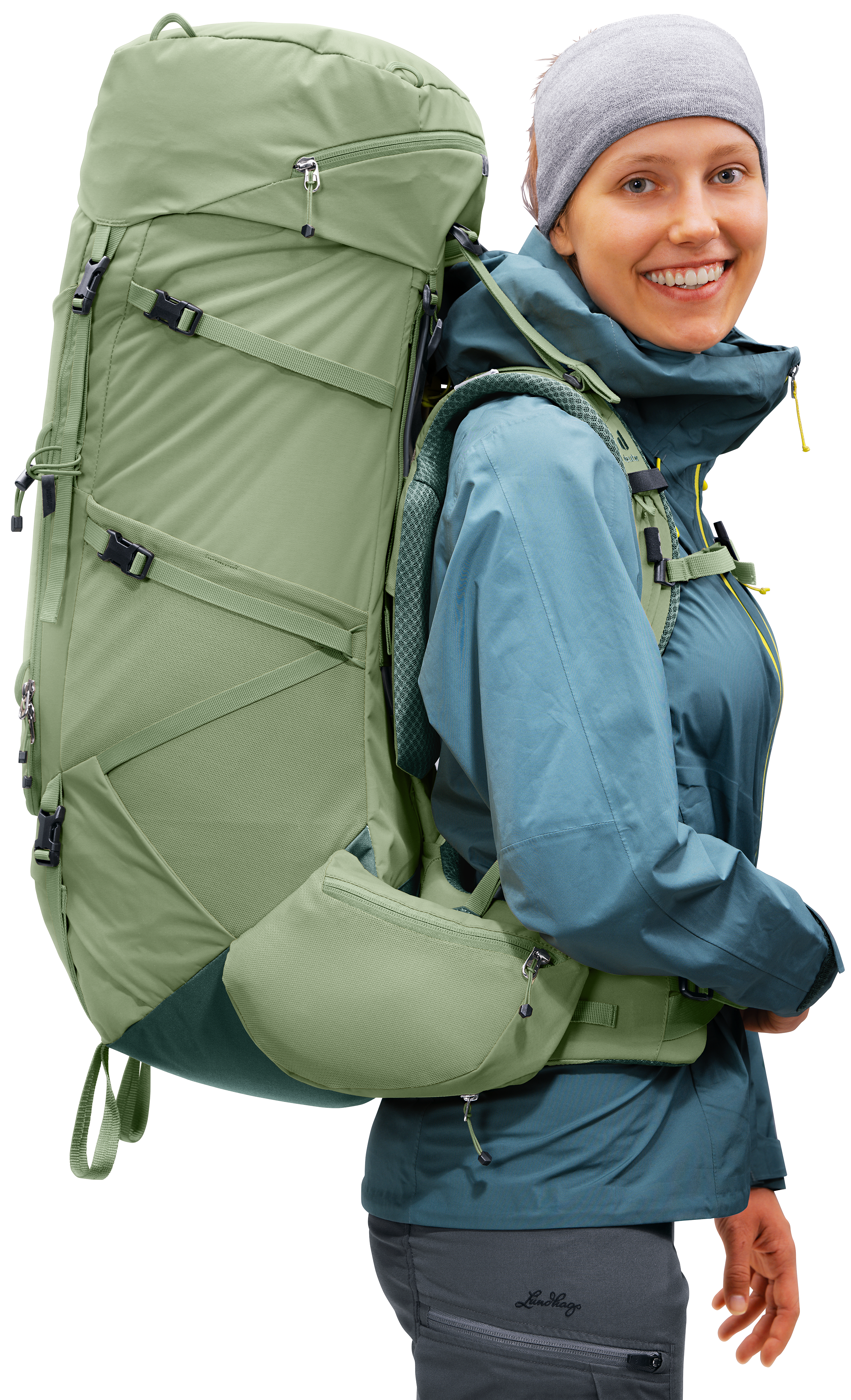 Aircontact Core 55+10 SL - Backpacking packs - grove ivy
