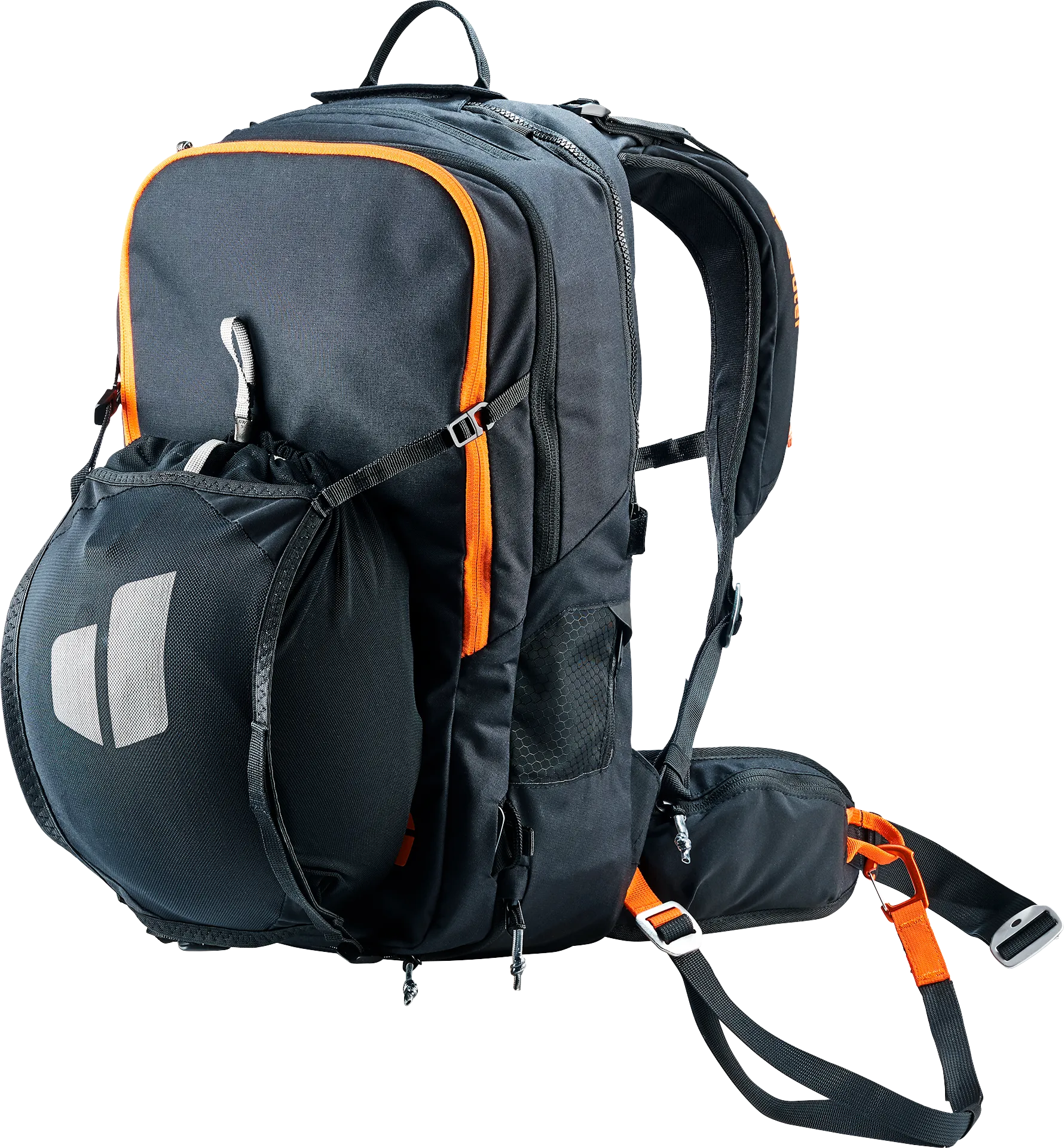 Bag, Backpack, backpack, hiking, durable, orange accents, multi-pocket