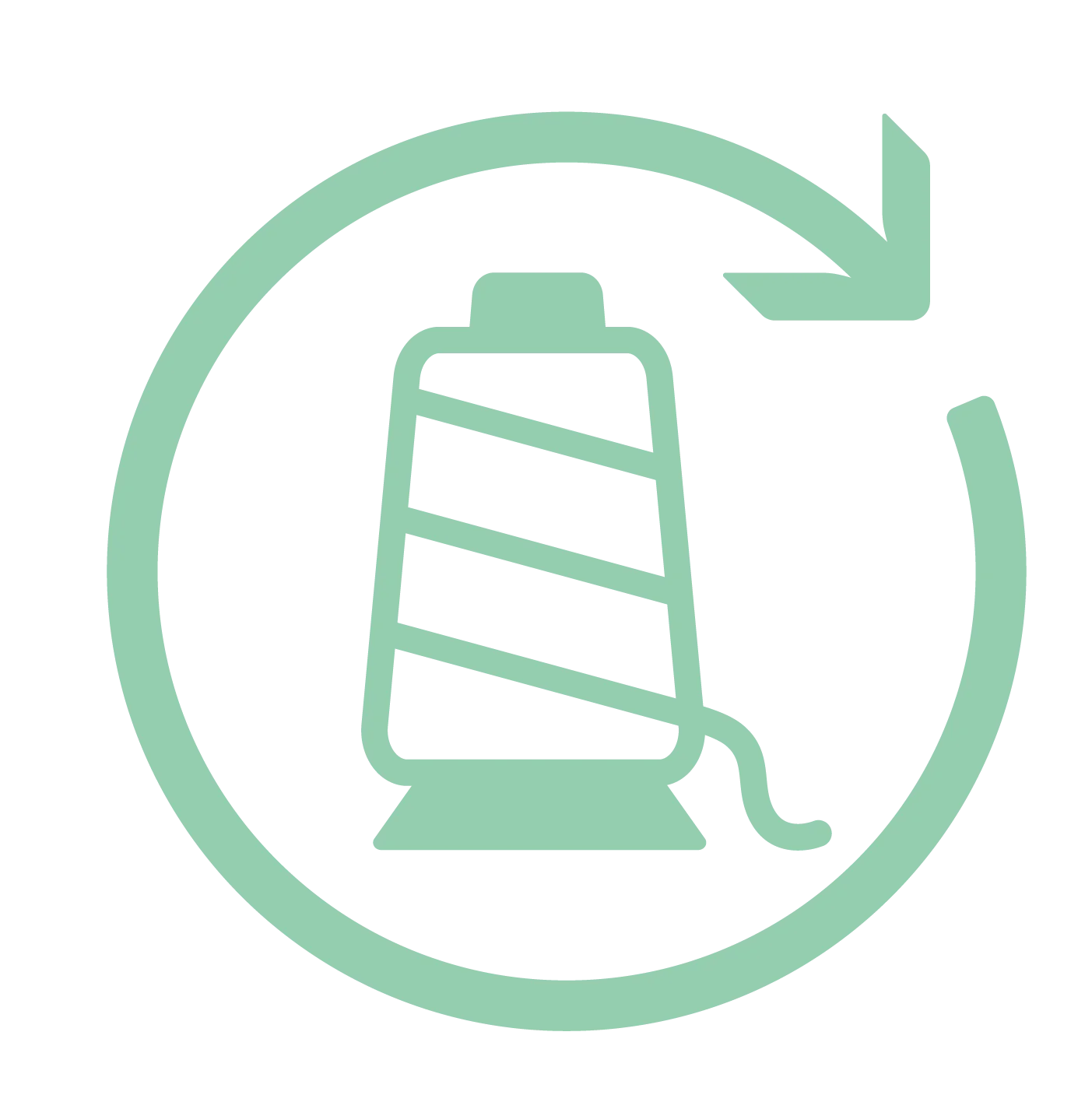 Hauptmaterial zu 100 % aus recycelten Materialien Hauptmaterial zu 100 % aus recycelten Materialien