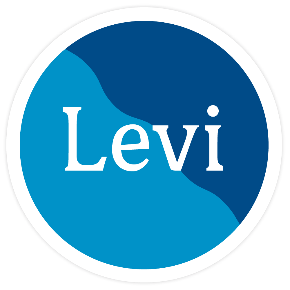 Levi-logo2 logo, Levi, brand, blue circle, round sticker