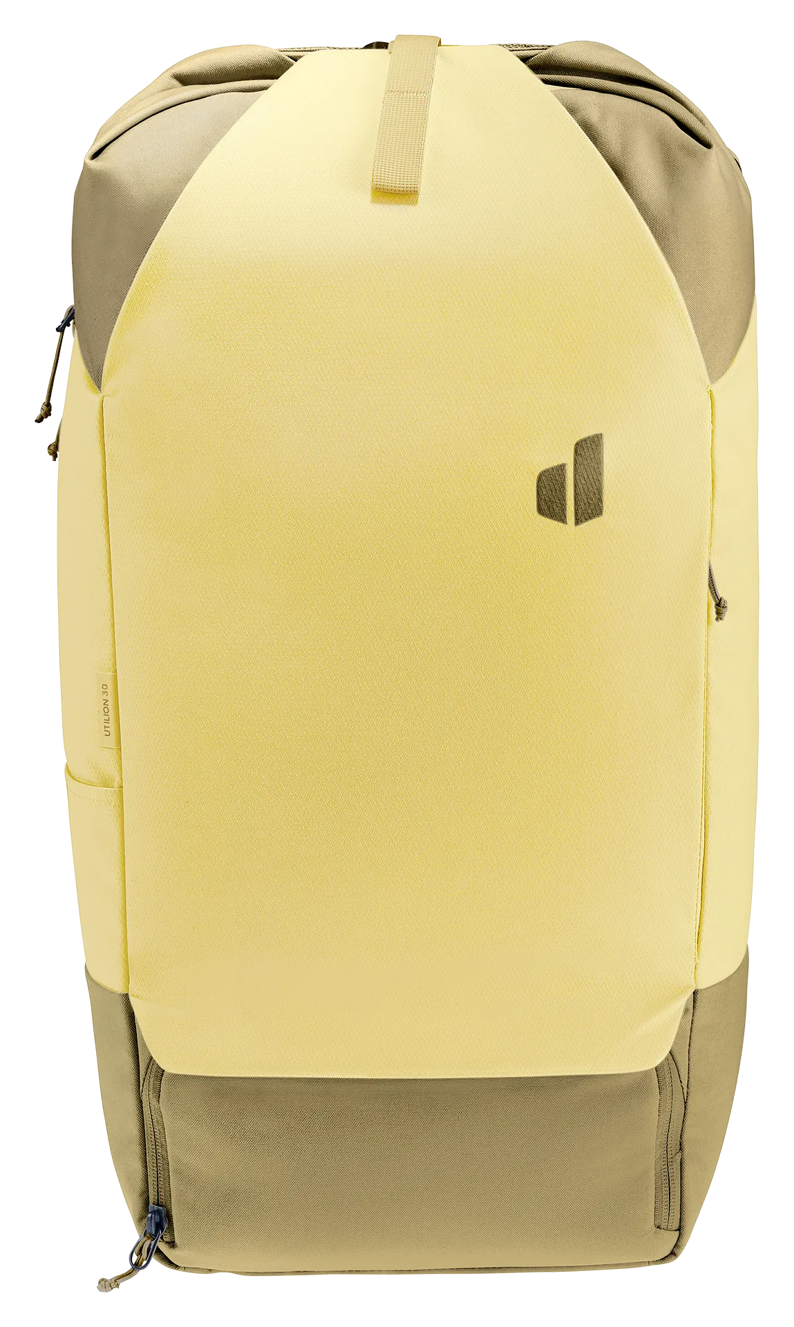backpack, rucksack, yellow, two-tone, zippers