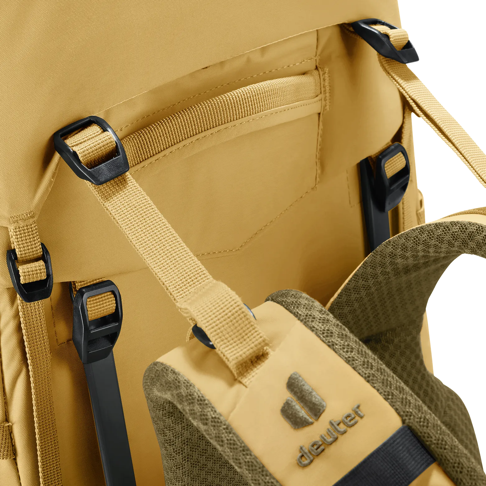 backpack, shoulder strap, chest strap, padded back, durable fabric, backpack, strap, buckles, padded, tan