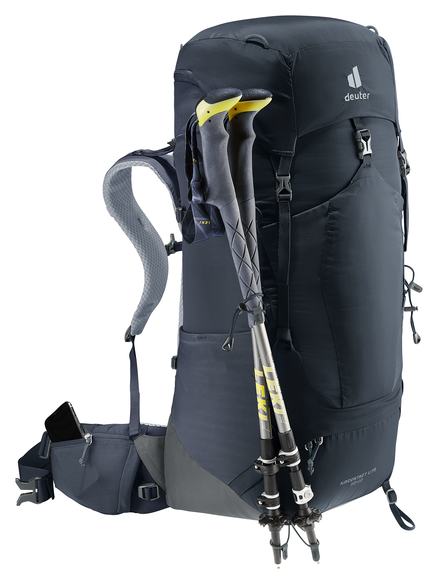 deuter aircontact lite 50 + 10 backpack Unisex L, Lightweight Backpacking & Hiking for Men & Women, 50 + 10 Liters which has been achieved by using special foam cushions within the Aircontact system Aircontact Core 50+10