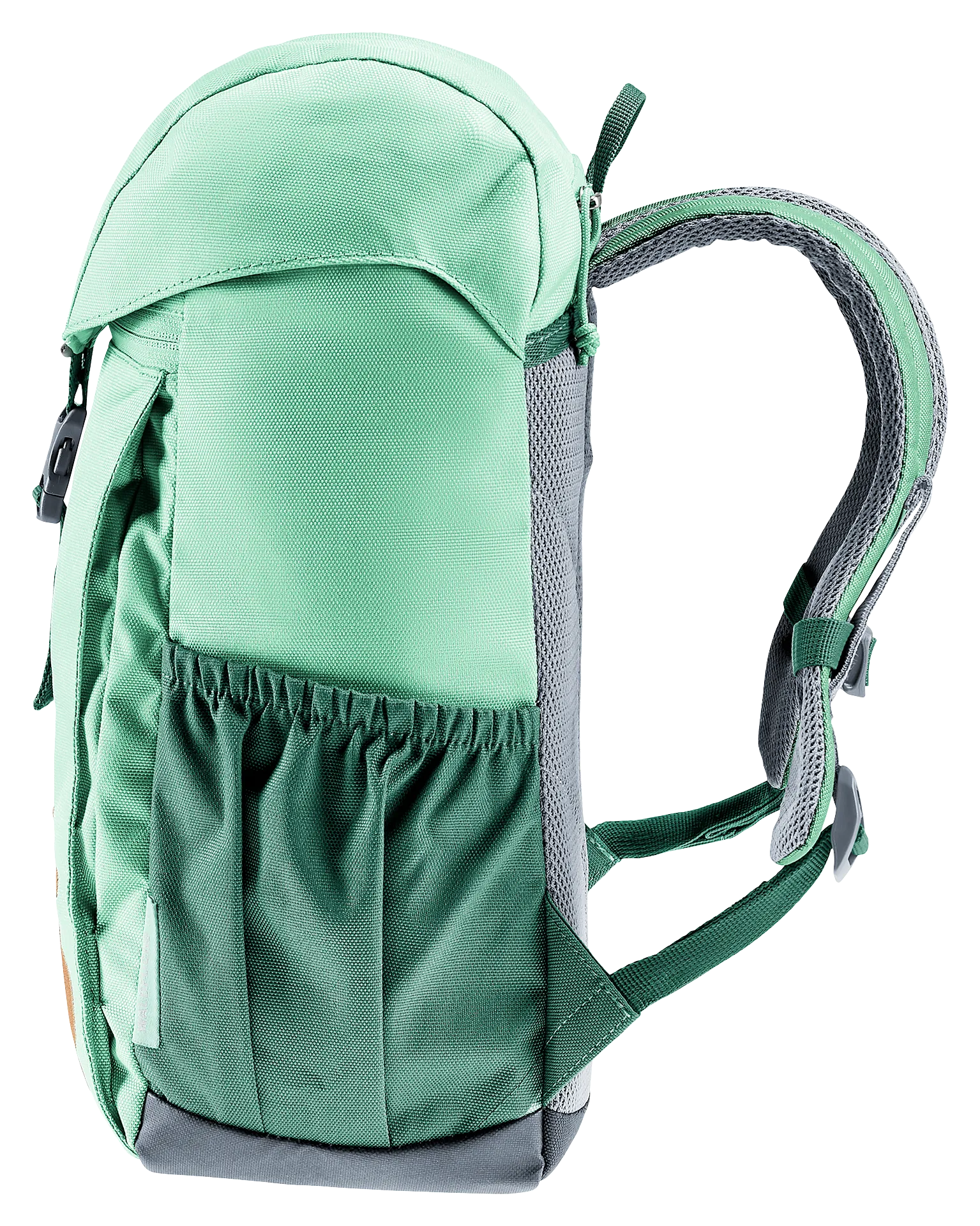 Bag, Backpack, backpack, green, mesh-padded, side-pocket, adjustable-shoulder-straps