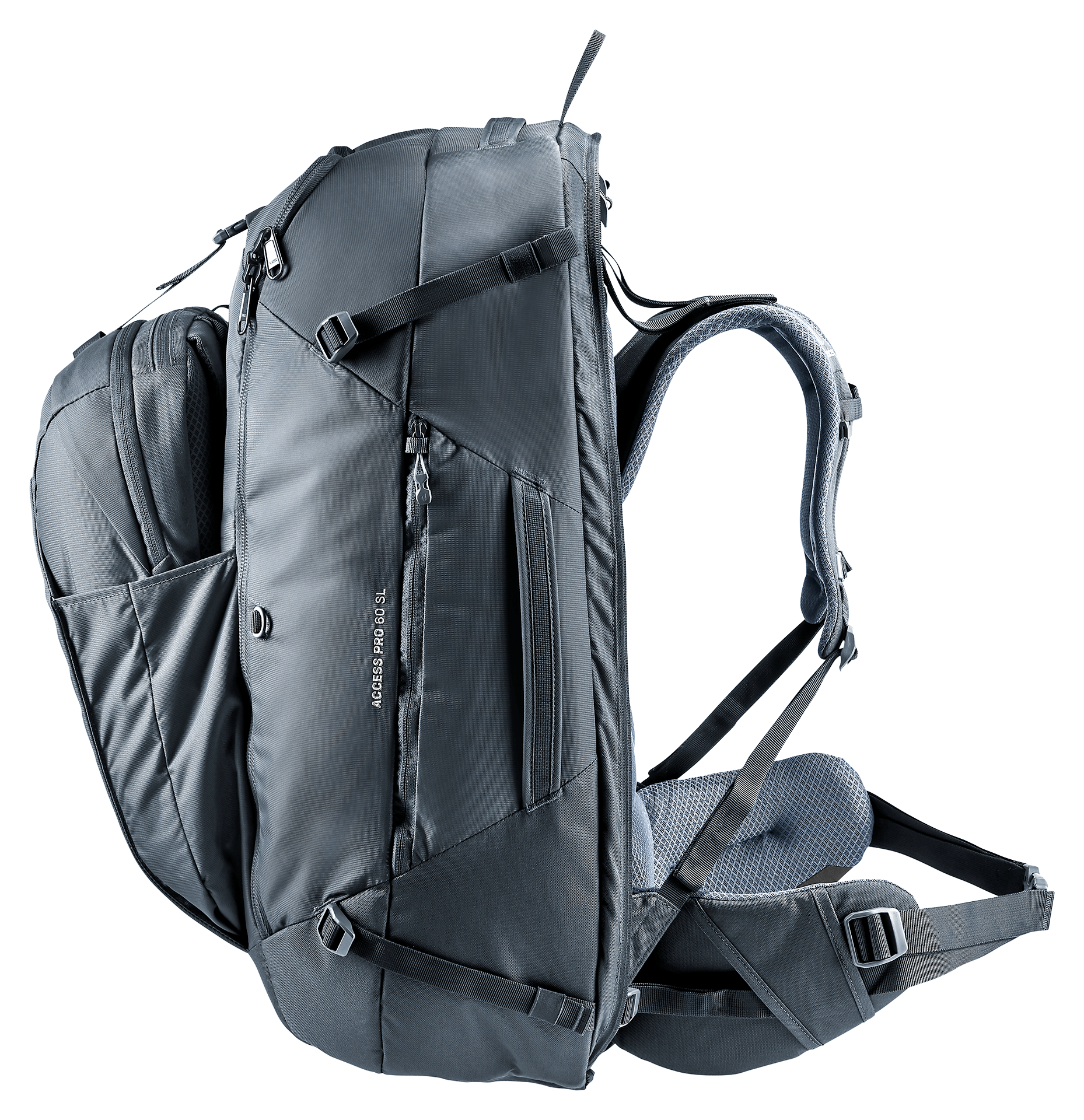 Access Pro 60 SL Bag, Backpack, backpack, hiking, outer material, grey, shoulder straps