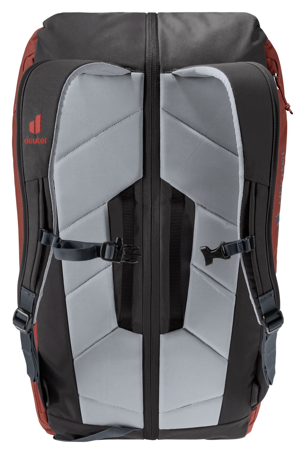 Bag, Backpack, backpack, shoulder straps, gray padding, zippers, brand logo